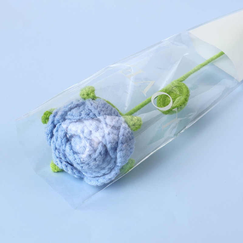 手工钩织仿真花束多彩毛线编织郁金香花枝创意装饰送女友闺蜜礼物|undefined