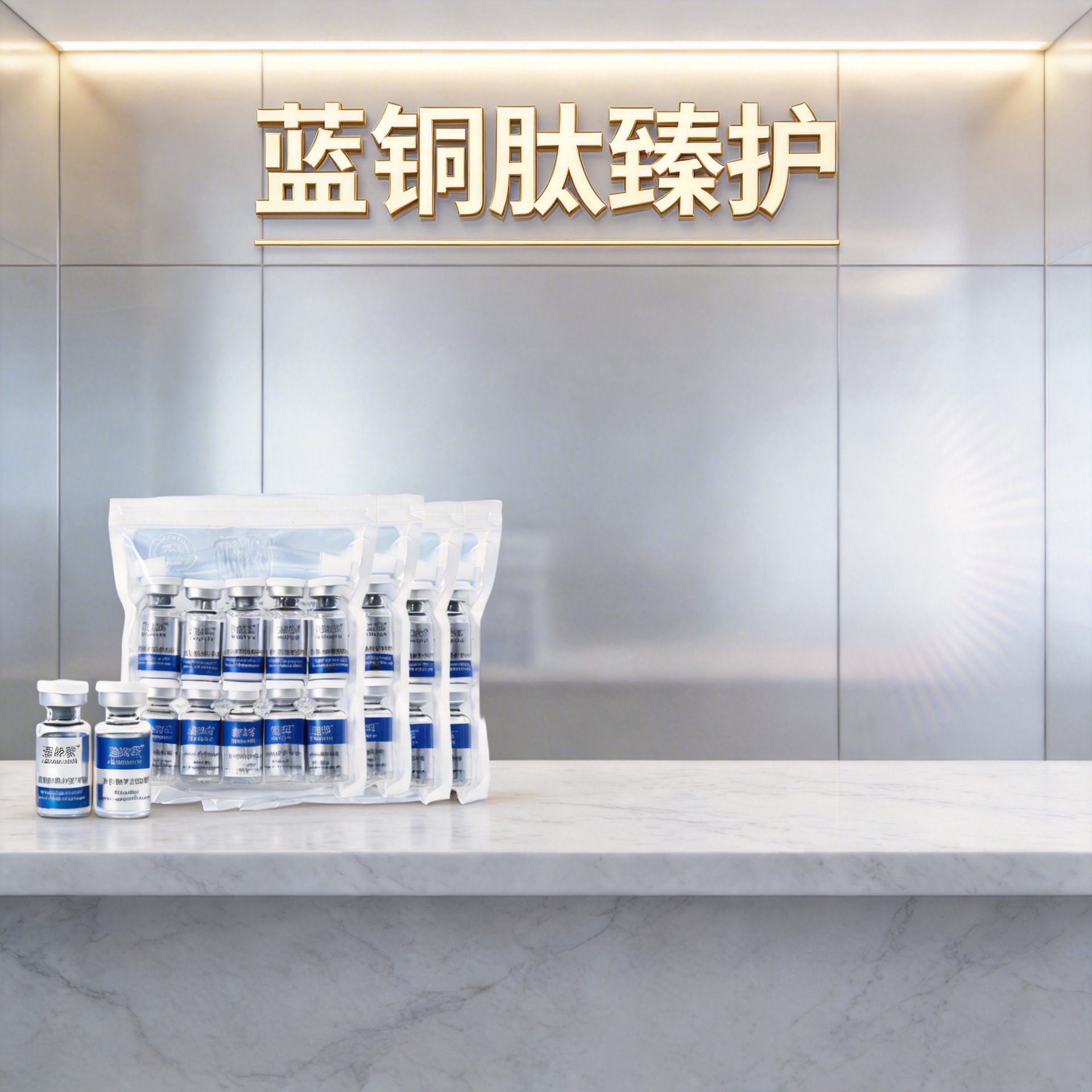 Blue Copper Multi-Effect Protective Freeze-Dried Professional Salon Line Active Peptide Powder for Reducing Fine Lines, Acne, Anti-Wrinkle, and Firming