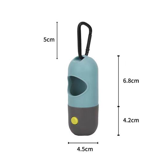 LED Light Pet Dispenser Portable Capsule Dispenser Garbage Shell Degradable Pet Poop Picker Bag Toilet Picker