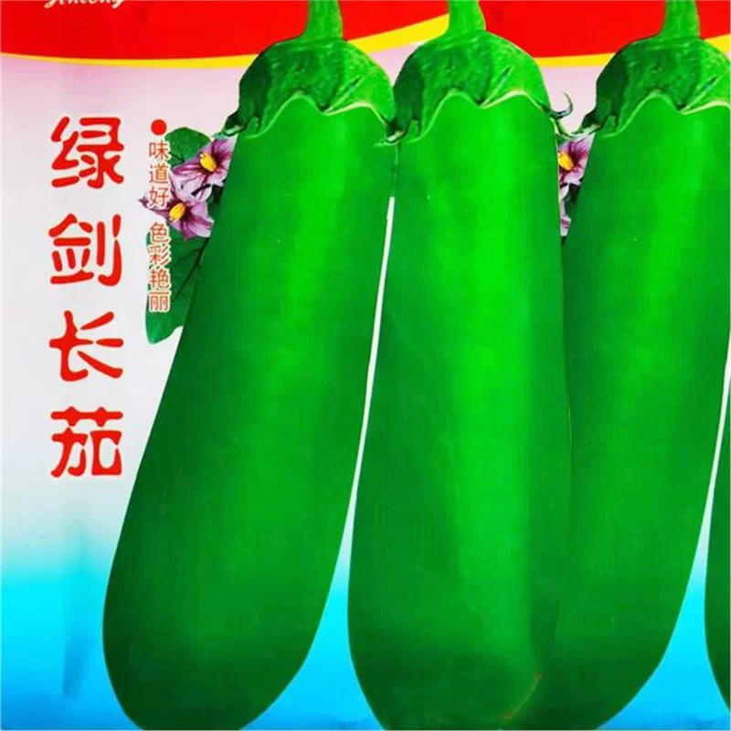 Зеленая стрела, длинные семена баклажанов, вечнозеленые семена баклажанов, фруктовые зеленые цветочные баклажаны, черные баклажаны, семена весенних овощей, семена овощей
