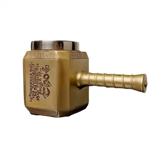 Thor's Hammer Beer Mug Stainless Steel Liner Thor's Hammer Water Cup Avengers Hammer Beer Mug