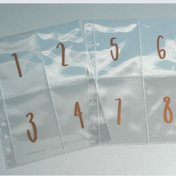 Transfronterizo A5 transparente de seis orificios de cuatro rejillas 100 Impresión digital página interior Polaroid foto almacenamiento simple de hojas sueltas