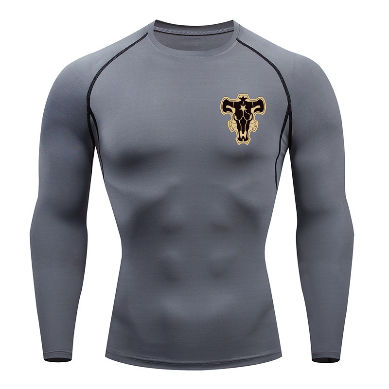 Men's Printed Compression Sports T-Shirt Quick Drying Breathable Sweat Wicking Elastic Tights For Gym Workouts And Running_voghion.com