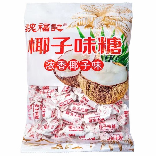 Traditional Coconut Sugar Aromatic Coconut Flavor Hard Candy Factory Direct Wholesale Full Carton New Year Candy Snacks 500g/Bag