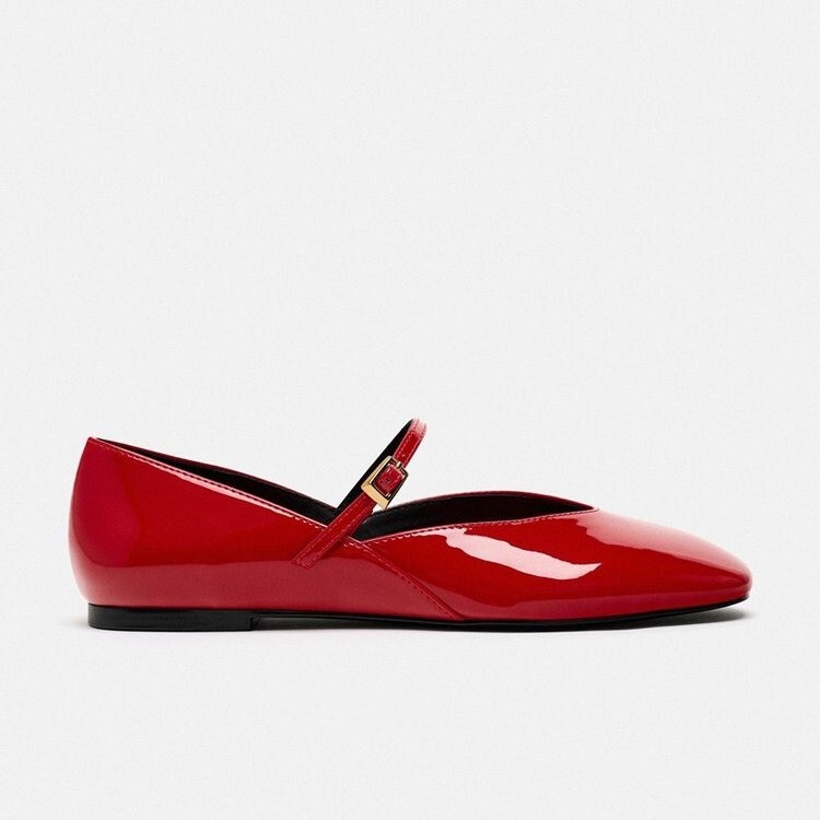 2026 Summer New Model Women's Patent Leather Closed-Toe Shallow Ballet Style Sandals Flat Versatile Shoes for Cross-Border Trade 2026 Summer New Model Women's Patent Leather Closed-Toe Shallow Ballet Style Sandals Flat Versatile Shoes for Cross-Border Trade