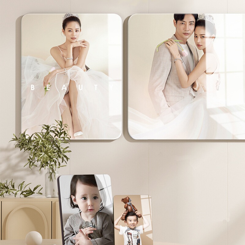 Crystal Photo Frame Display Stand for Printing and Hanging Wall Photos, Wedding Photo Frame Full Enlargement for Home Use