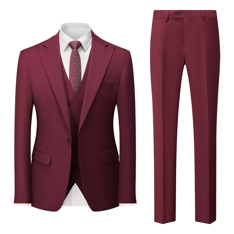 Foreign Trade New Suit Men's Three-Piece Suit