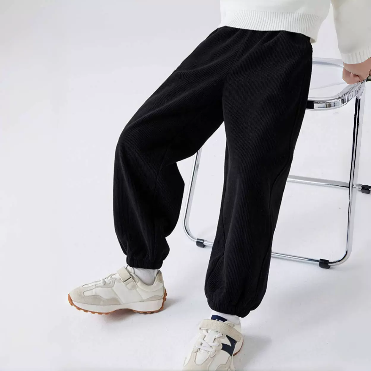 儿童裤子男童休闲裤秋夏装新款儿童针织卫裤运动裤中大童舒适卫裤