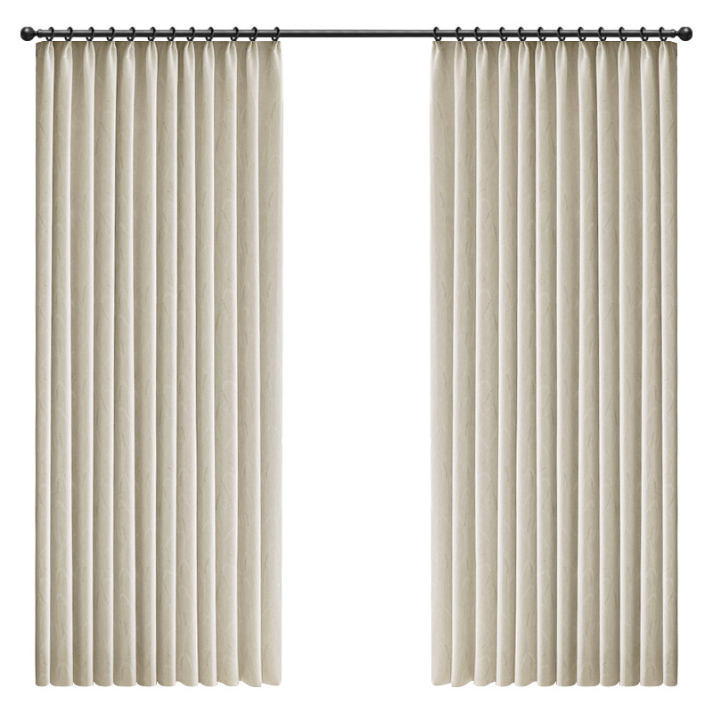 Jacquard negro espesado alta sensación de alto rendimiento de cortina de sombra de Chenille a prueba de viento y cálida cortina de dormitorio Shaoxing personalizada