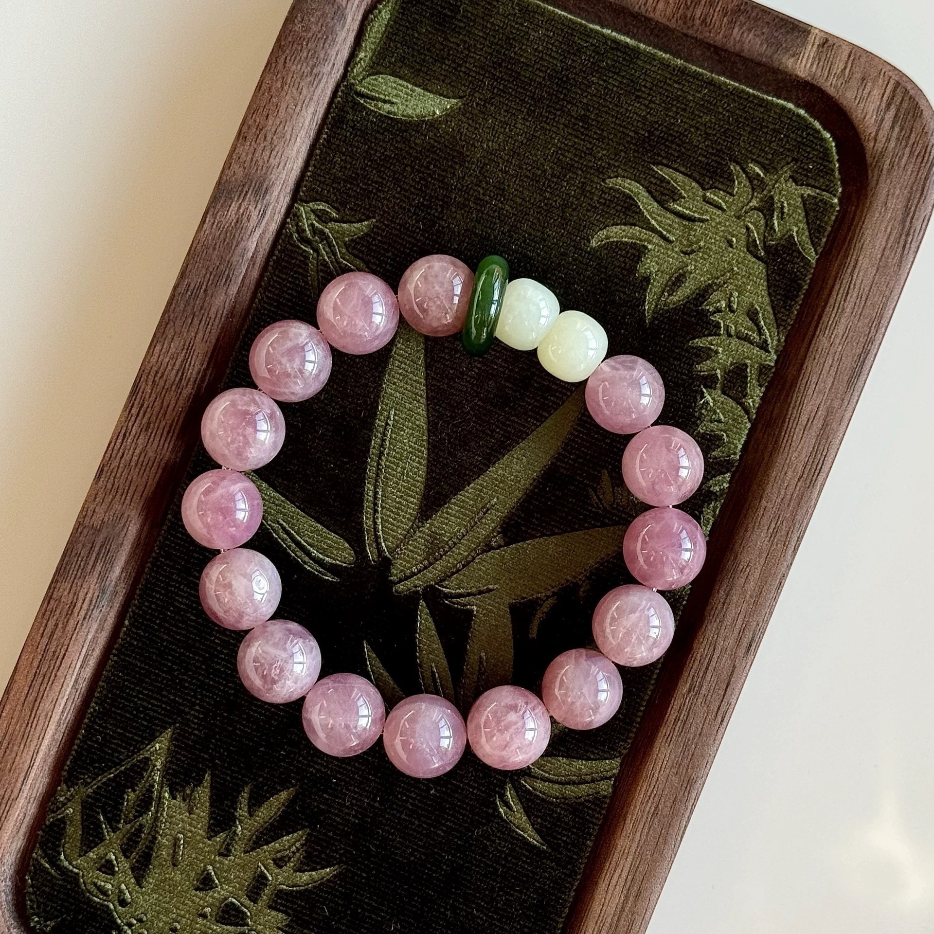 Natural Old Mine Purple Horse Powder Crystal Hetian Jade Bracelet New National Trend Chinese Style Women's Fashion Beaded Bracelet Jewelry