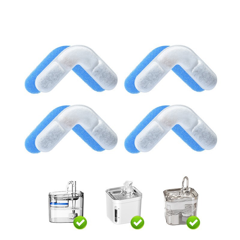 Filtros para bebedores de agua para mascotas adaptados a una variedad de bebedores de agua para gatos multifiltración de cabello de filtro de algodón carbón activado