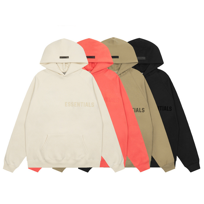 Fog Essentials Sweatshirt Flocked Letters for Men and Women American High Street Trendyy Niche Hoodie Jacket Hoodie