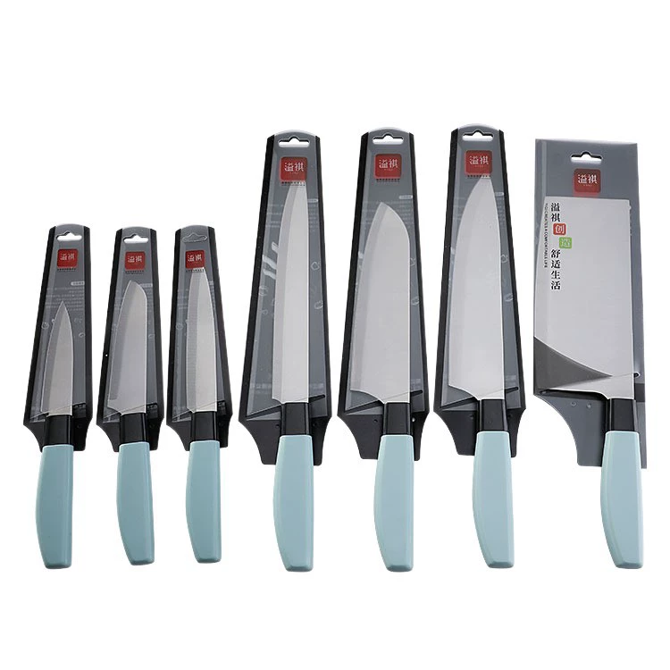 Plastic handle knife Kitchen chef stainless steel cutting knife universal sushi cooking knife, fruit knife slice