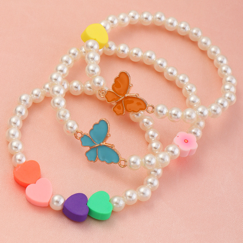 Wholesale Jewelry Acrylic Butterfly Heart Shape Children's Bracelet Nihaojewelry display picture 3