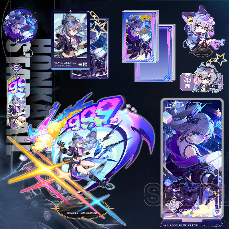 Silver Wolf Lv999 Set】2D Acrylic Standee Pendant Cross-Border Trade Student Gift Game Week P