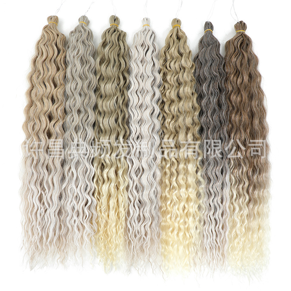 Long Curly Wig in Stock 22inch 30inch Ari Crochet Hair Riel High-Temperature Synthetic Fiber European and American Hair Extensions High-Temperature Fiber