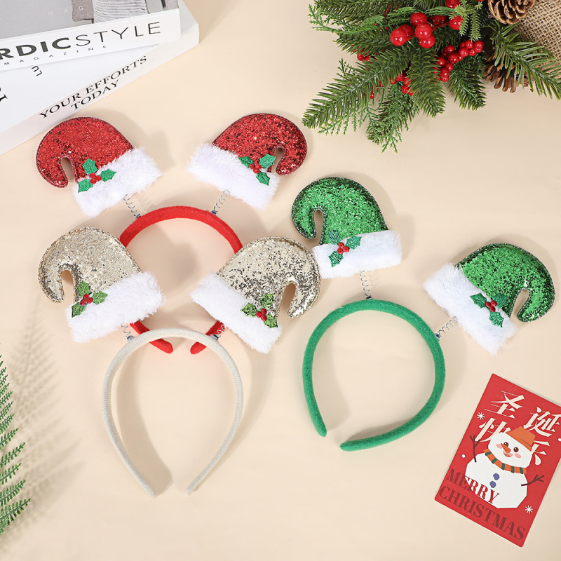 クロスボーダークリスマス帽子ヘッドバンドパフォーマンスアクセサリークリスマスパーティードレスアップ用品ヘッドバンド子供のギフト卸売|undefined