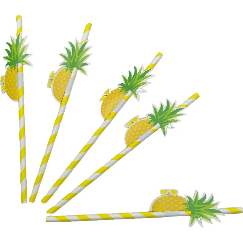 Paja de papel de fiesta desechable degradable estereoscópio paja de abeja paja de decoración de postre de cóctel de fiesta paja