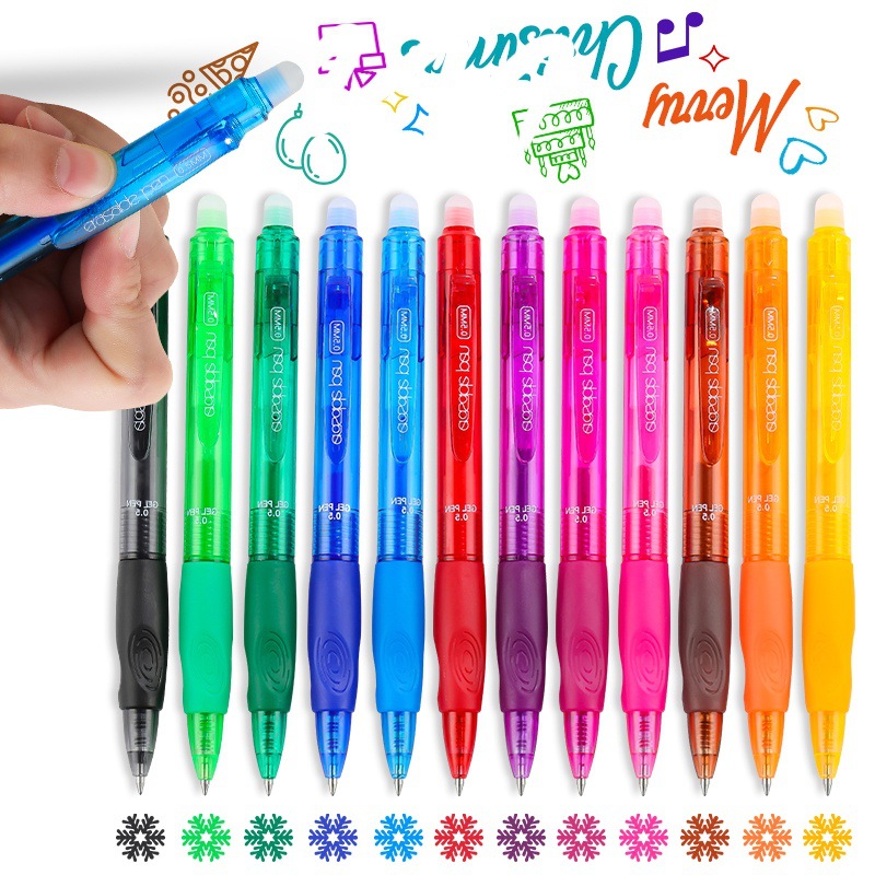 Amazon Press Erasable Gel Pen Colorfulful Hot Erasable Press Water-Based Pen Cross-Border Writing Stationery
