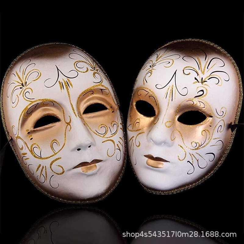 Amazon máscara de embrión blanco de venta en caliente máscara de pulpa DIY día de los niños dibujo padre-hijo props hechos a mano