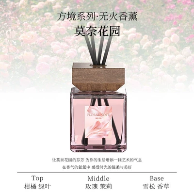Aromatherapy Indoor Home Long-Lasting High-End Bedroom Fragrance Fire-Free Aromatherapy Essential Oil Long-Lasting Perfume Light Fragrance High-End Fragrance (Car Perfume Aromatherapy) - 1619a200ml-fireless-rattan-aromatherapy-fangjing-monet-garden