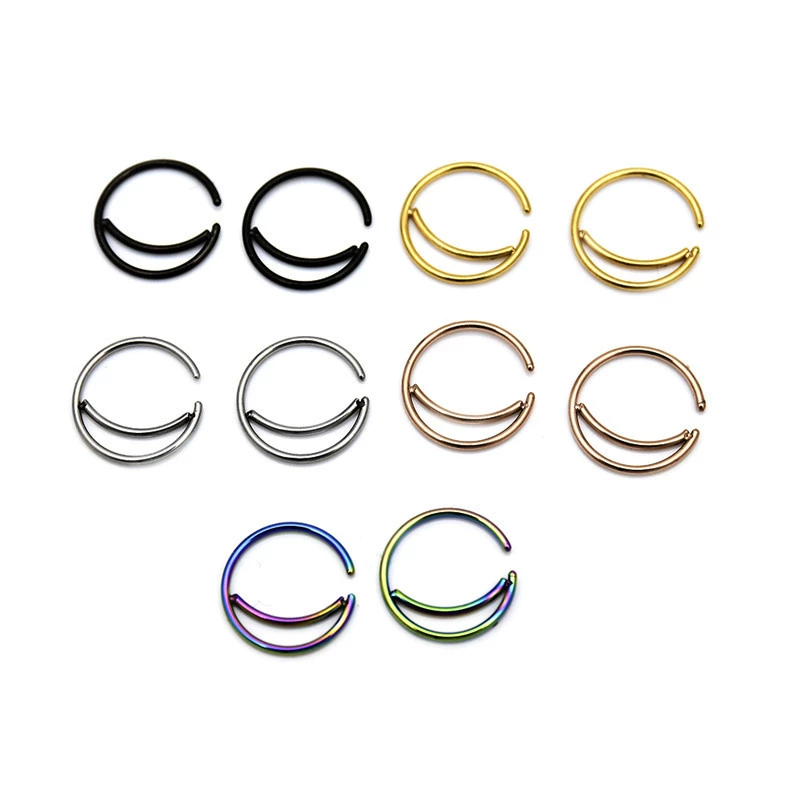 Пирсинг для губ из нержавеющей стали, лунная форма, AliExpress, Wish