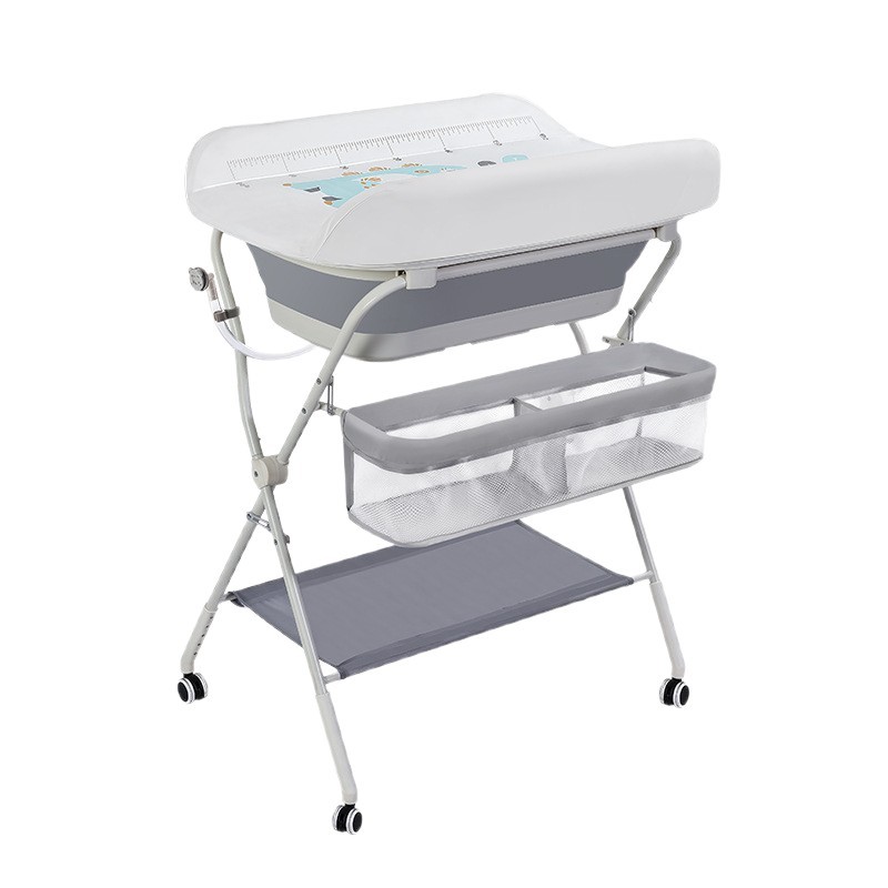Tabla de pañales tabla de cuidado infantil portátil multifuncional plegable para bañarse tabla de toque de cambio de pañales en la cama del bebé image 5