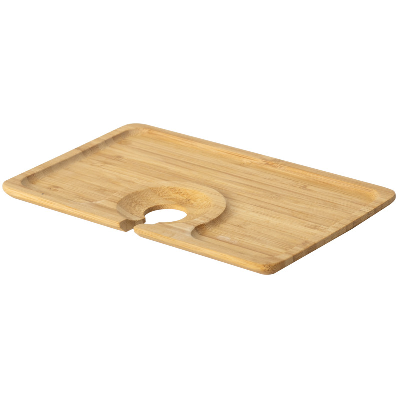 Taza de degustación de vino tinto, bandeja de aperitivos, taza de mano, bandeja de vino de bambú, exportación de bocadillos