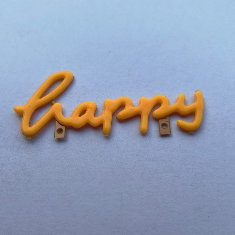 LED灯片 工艺品 复古装饰灯 happy 字母 黄光 3V 光源 工厂 供应