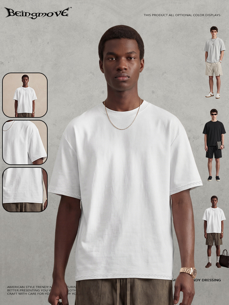 Calle secada| Verano simple suelto y cómodo transpirable antiarrugas camiseta de secado rápido anti-humedad de algodón de lino viejo dinero hombre de manga corta