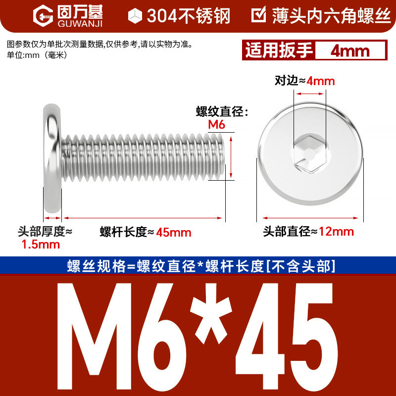 304 M6*45