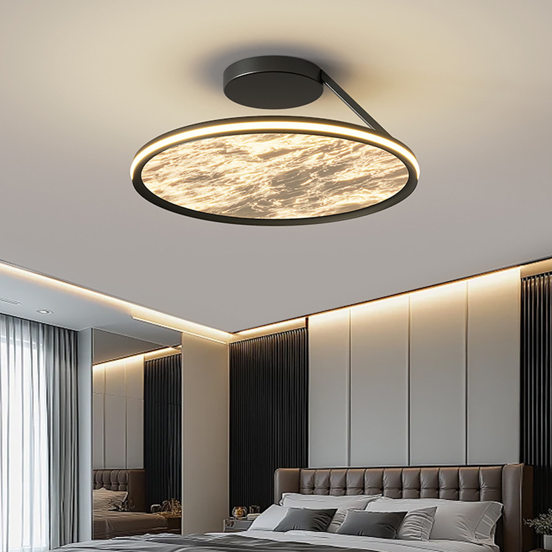 [Selección estricta] lámpara de techo italiana minimalista lujosa ligera de alto nivel de espectro completo protección de ojos redonda nubes alumbrado de estudio