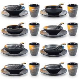 密胺树脂摆台餐具组合火锅四件套塑料特色烤肉碗杯碟套装商用餐厅