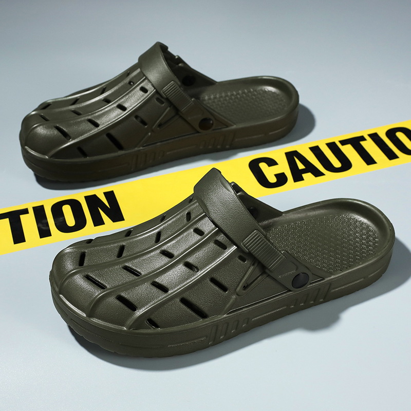 Tamaño extra grande transfronterizo 47-52 zapatos de agujero verano nuevos hombres de Punta cerrada media zapatillas Sandalias casuales zapatos de vadeo