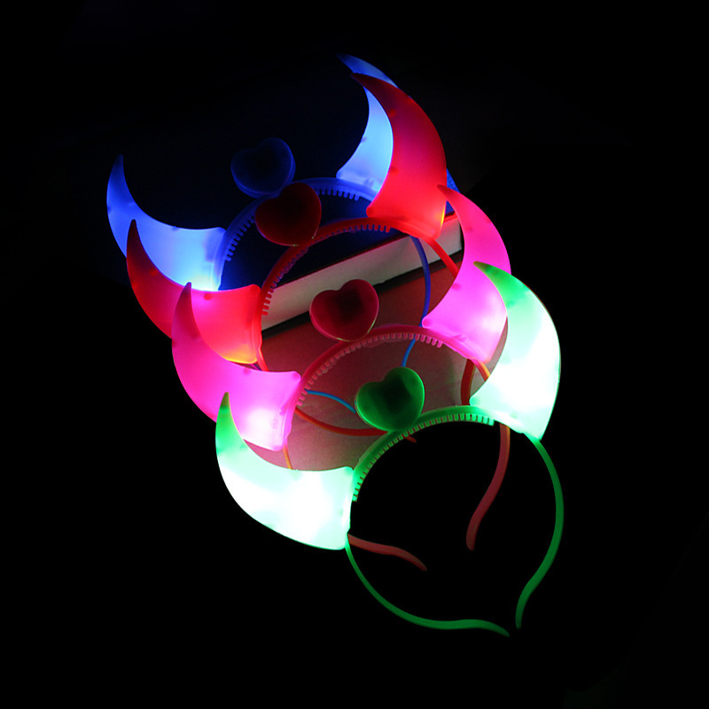 発光ホーン卸売子供の露店おもちゃコンサート小道具フラッシュ LED ヘッドバンド発光ホーンライト|undefined