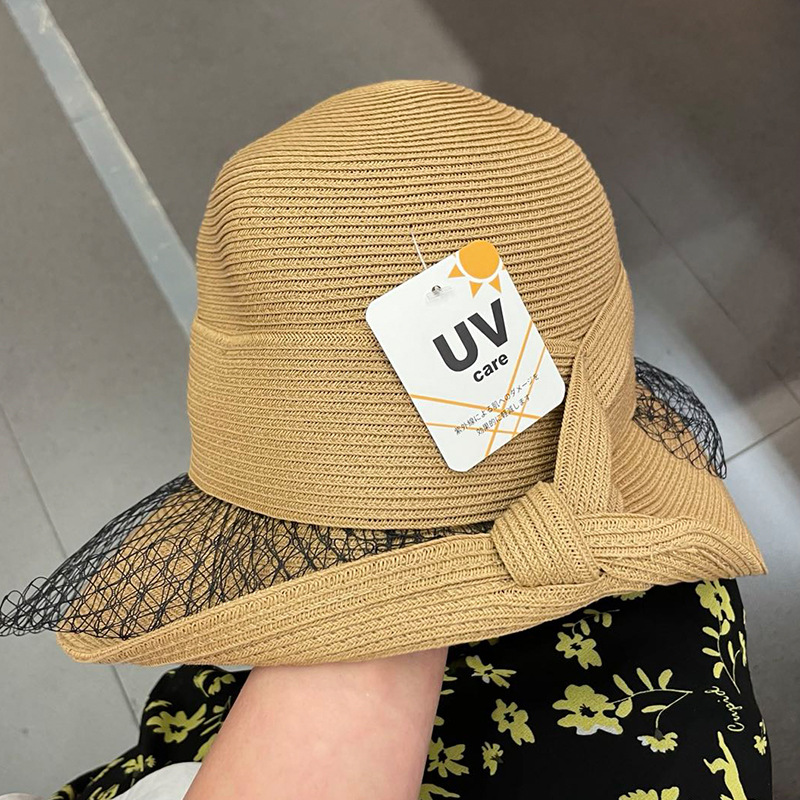 Eleganter Retro Sonnenhut Aus Mesh Stroh Mit Uv Schutz_voghion.com