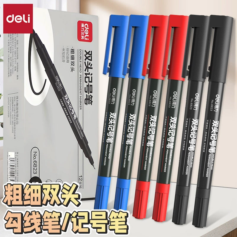 Гастроном маленький двуглавый Маркер Черный Gouxianbi Детский Сад Искусство не выцветает водостойкий маслостойкий детский маслянистый