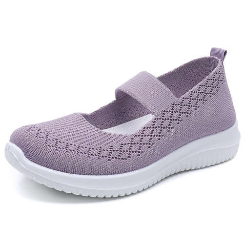 Women's walking shoes spring new old Beijing cloth shoes for the elderly breathable old lady's one-strap anti-slip mother's shoes for the elderly