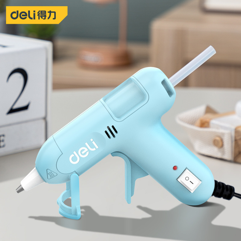 Deli children's hot melt glue gun handmade household High-adhesive industrial-grade strong glue stick hot kindergarten small glue gun