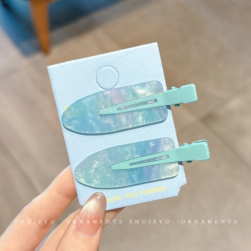 Crema ondulado punto arco clip para el cabello de la mujer adorable lateral cabello roto frisa clip de boca de pato clip para la niña clip para el cabello