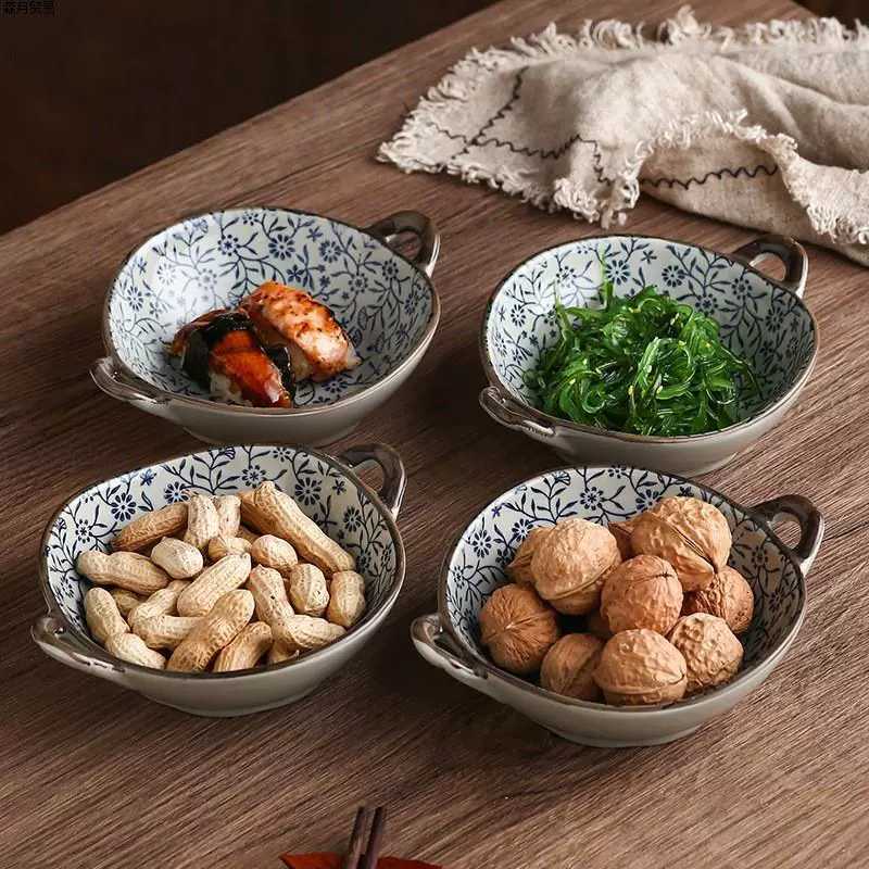 Бульон/миска? Wait translate item: The product title: "Bowl Retro Characteristic Snack Bowl Restaurant Commercial Cold Dish Dried Fruit Snack Bowl Air Fryer Small Bowl Double-Ear Ceramic". We should keep as product title translation with format [Type] + [Brand]... but we don't know brands. We'll translate descriptively: Ретро чашка/миска для закусок, керамическая, с двойным ухом, сушка фруктов, маленькая чаша, для жарки в аэрогриле, для холодных закусок, кухонная посуда ресторанная коммерческая.