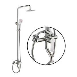 304不锈钢花洒套装冷热水顶喷浴缸花洒镜光花洒浴室卫浴龙头增压