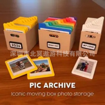  Pic Archive 3D Printed File-Type Photo Paper Storage Box for Organizing Polaroids, Instax Pic Archive 3D Printed File-Type Photo Paper Storage Box for Organizing Polaroids, Instax