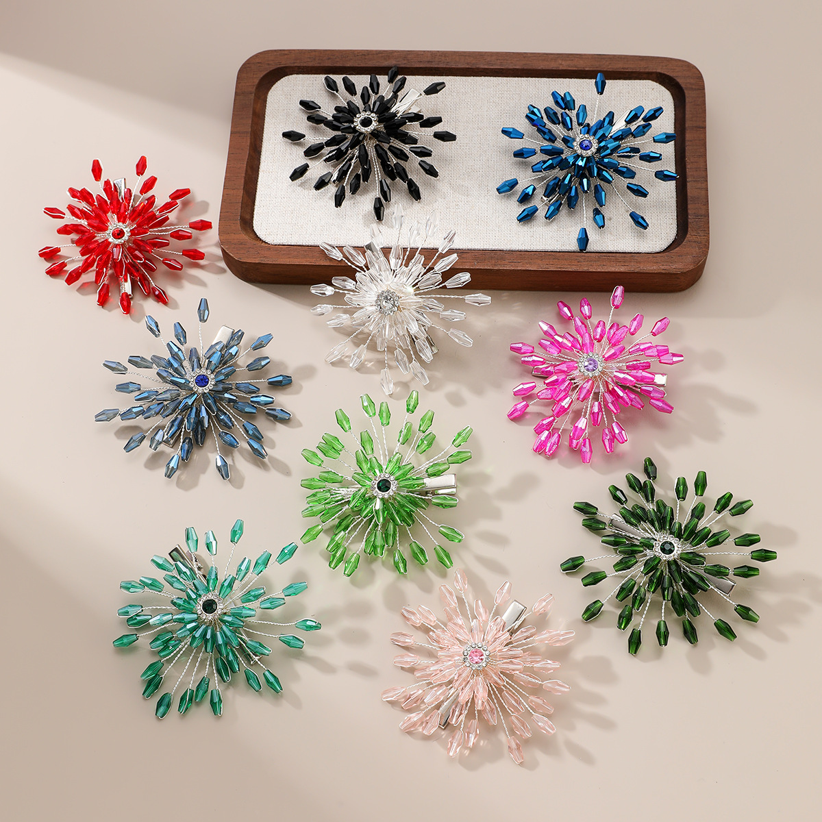13g Weight Hair Clip Hair Accessories Type Artificial Crystal Inlay Material 1 Piece Quantity Casual, Date Occasion Copper Material Flower Pattern All Seasons Season Women's Gender Lady, Modern Style Style Lady Modern Style Women's Flower Copper Artificial Crystal Hair Clip 无