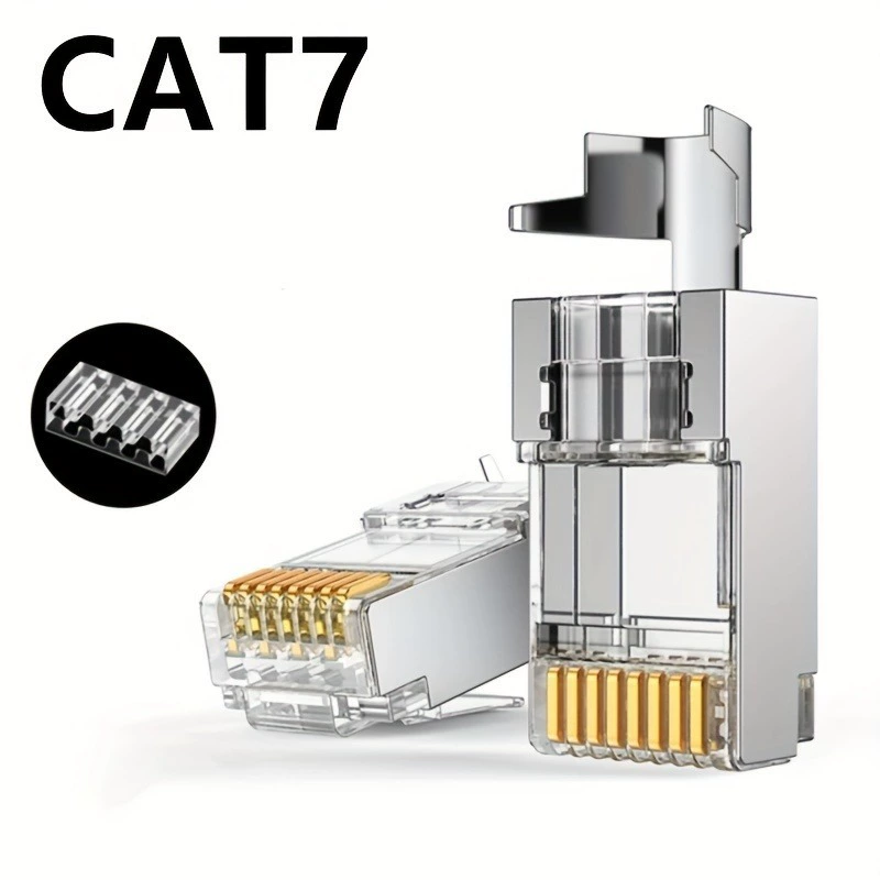 CAT7 класс кристалл головки стыковки сетки головки гигабитного экранирования rj45 сетевой интерфейс 10 гигабитный разъем кристалл головки