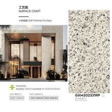 现代奢石仿大理石外墙瓷砖600x1200柔抛面仿古砖别墅园林景观砖