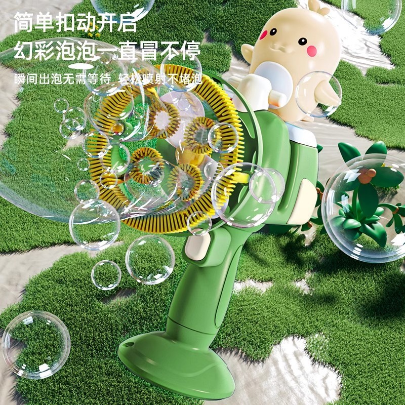 新しいバブルインバブル電動かわいいバブルマシン多機能全自動マルチバブルノズルハンドヘルドバブルガンおもちゃ|undefined