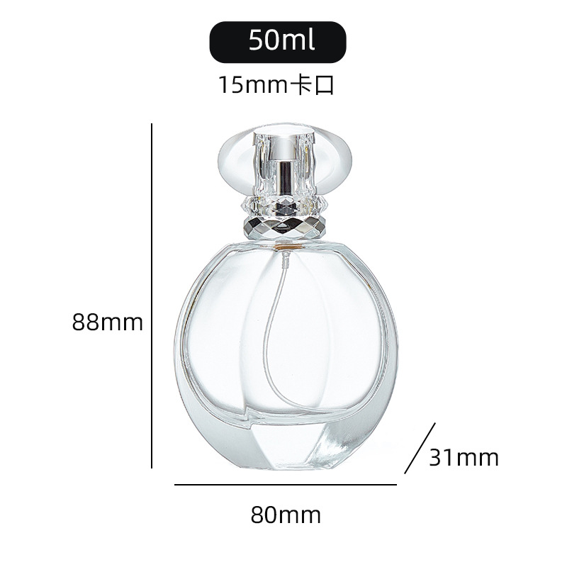 Botella de perfume con tapa de cristal al contado, botella de perfume de marca grande diy, botella de perfume, botella de spray de vidrio con boca de caracol 30 - 100 ml