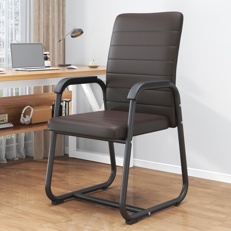 강화된 블랙 프레임 가로 스트립 다크 브라운 가죽⚑☆