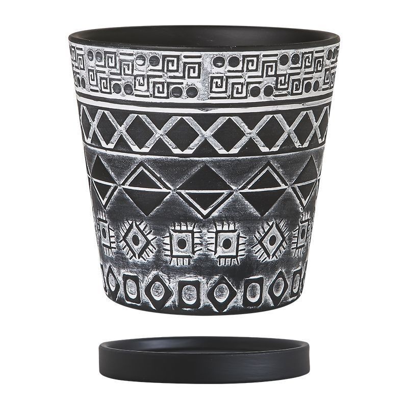Black supporting tray